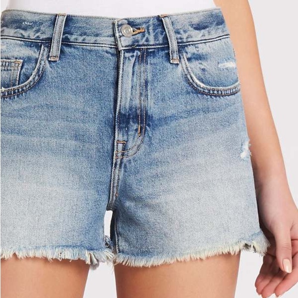 NEW Current Elliott The Boyfriend Short in 2 Year Destroy Rigid Indigo - 28 - Picture 2 of 16